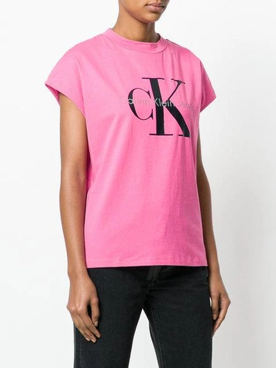 Shop Calvin Klein Jeans Est.1978 Calvin Klein Jeans Logo T-shirt - Pink