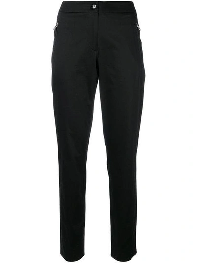 Shop Moschino Skinny Denim Trousers - Black
