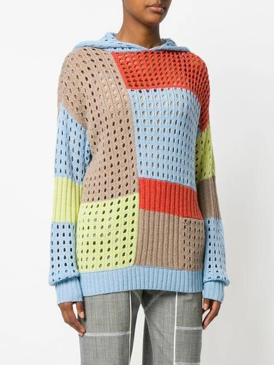 Shop House Of Holland Cut-out Knit Jumper - Multicolour