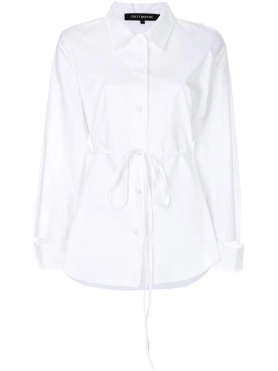 Shop Ter Et Bantine Shoulder Slit Shirt - White