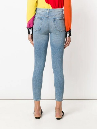Shop J Brand Skinny Cropped Jeans In Blue