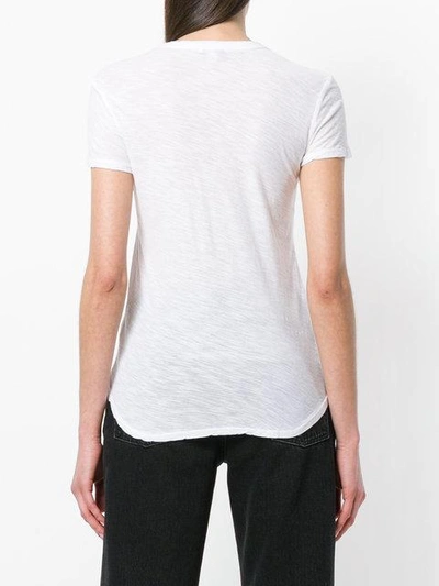 Shop James Perse Plain Crew-neck T-shirt In White