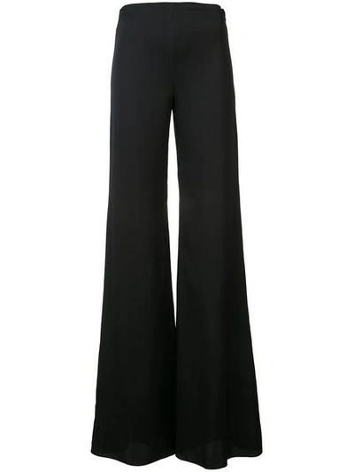 Shop Vionnet High-rise Flared Trousers In Black