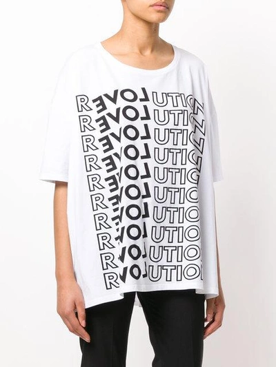 Shop Each X Other Revolution Print T-shirt - Weiss In White