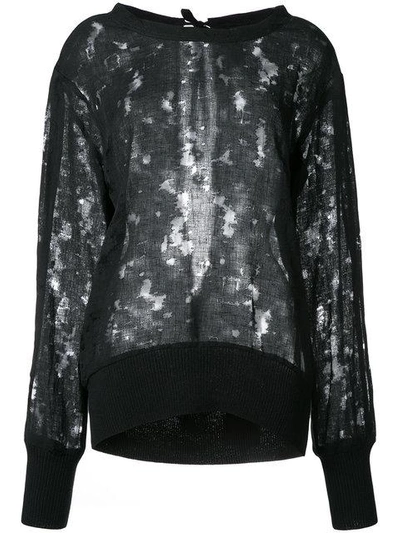 Shop Ann Demeulemeester Silkwood Blouse In Black