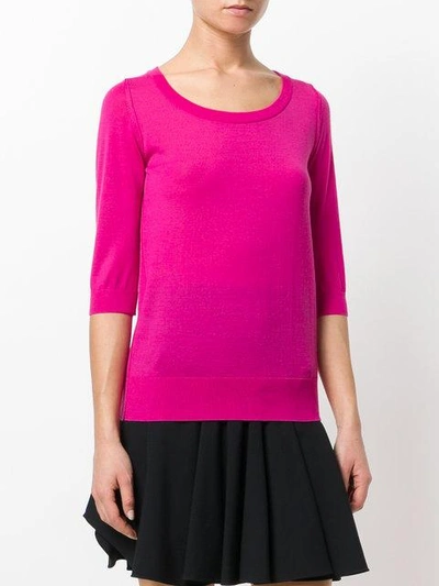 Shop Dolce & Gabbana Cashmere Knit Top In Pink
