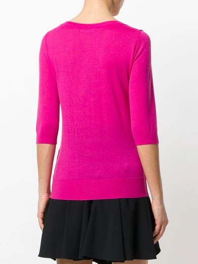 Shop Dolce & Gabbana Cashmere Knit Top In Pink