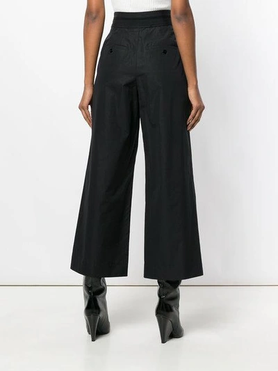 Shop Alexander Wang Deconstructed Cropped Trousers In Black