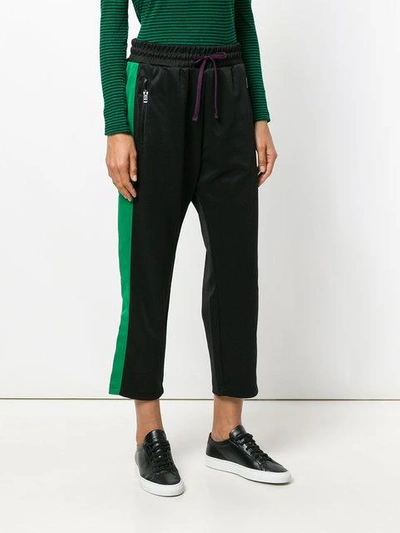 Shop Diesel P-logan Cropped Track Pants - Black