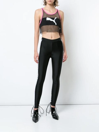 mesh cropped tank top