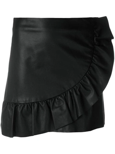 Shop Simonetta Ravizza Ruffle Trim Mini Skirt In Black