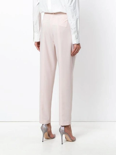Shop Blumarine Belted Straight-leg Trousers - Pink