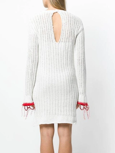 Shop Aviu Ribbed Knit Dres In White