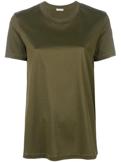 Shop Moncler Ruffle Back T-shirt - Green