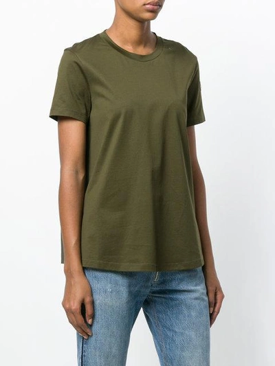 Shop Moncler Ruffle Back T-shirt - Green