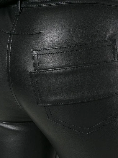 Shop Givenchy Skinny Leather Trousers - Black