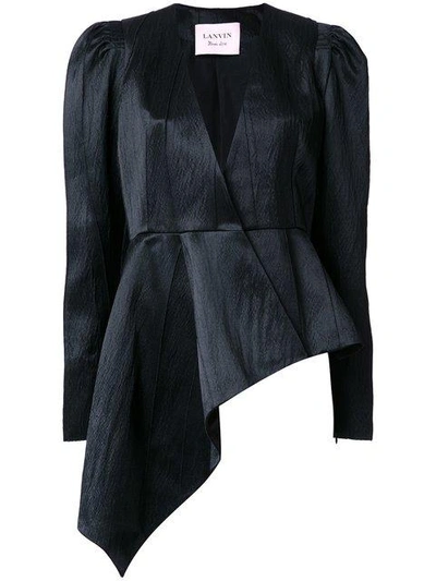 Shop Lanvin Asymmetric Blazer - Black