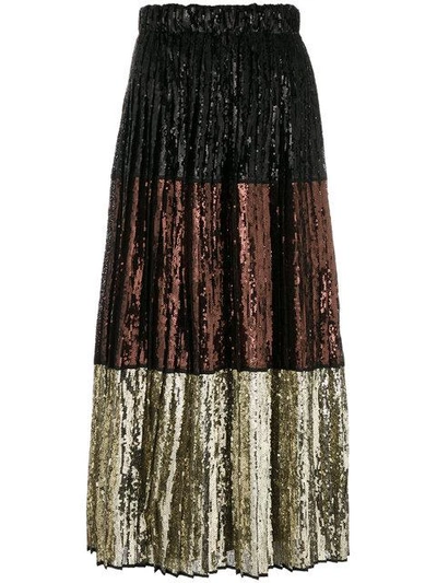 Shop N°21 Stripe Panel Sequin Skirt