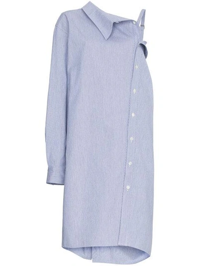 Shop Ambush Mid-length Long Sleeve Shirt Dress In Blue