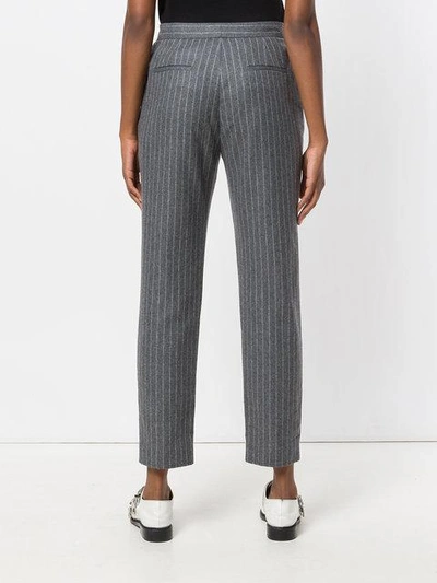 Shop Msgm Embellished Pinstripe Suit Trousers - Grey