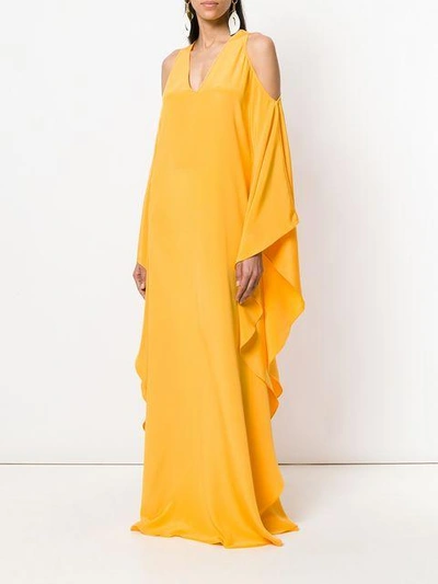Shop Roberto Cavalli Cold-shoulder Long Flared Dress