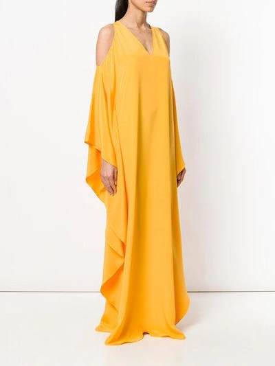 Shop Roberto Cavalli Cold-shoulder Long Flared Dress