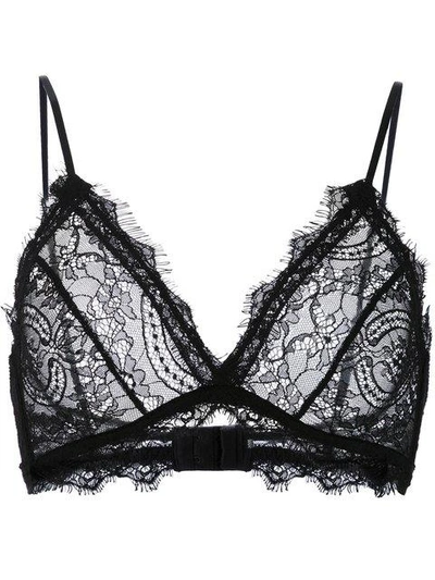 Shop Anine Bing Lace Bra In Black