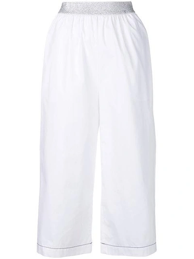 Shop I'm Isola Marras Cropped Wide Leg Trousers - White