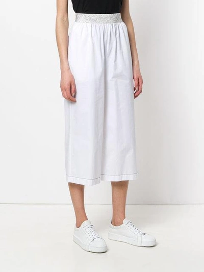 Shop I'm Isola Marras Cropped Wide Leg Trousers - White