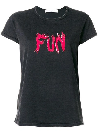 Shop Givenchy Fun Print T-shirt In Black