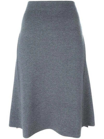 Shop Stella Mccartney Double-face Midi Skirt - Grey