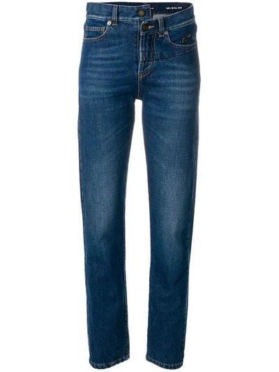 Shop Saint Laurent Slim Fit Jeans - Blue