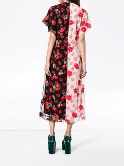 Shop Simone Rocha Floral Print Tulle De Chine Dress In Multicolour