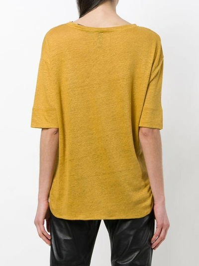 Shop Woolrich Short-sleeve Fitted Top - Yellow & Orange