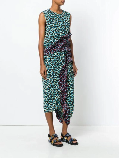 Shop Marni Asymmetric Ruffle Dress