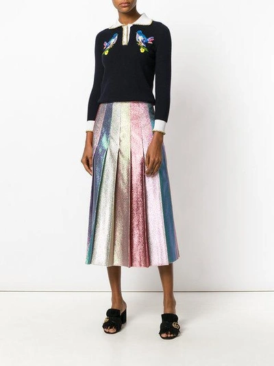 Shop Gucci Skirt In Multicolour
