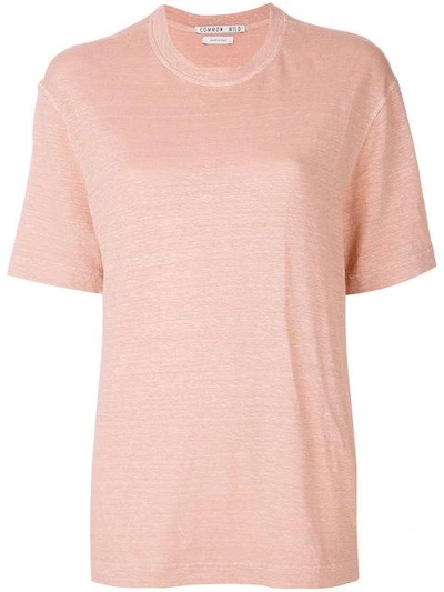 Shop Common Wild Plain T-shirt In Pink & Purple