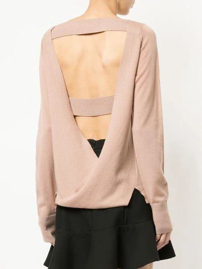 Shop Dion Lee Spiral Loop Knit Sweater In Neutrals