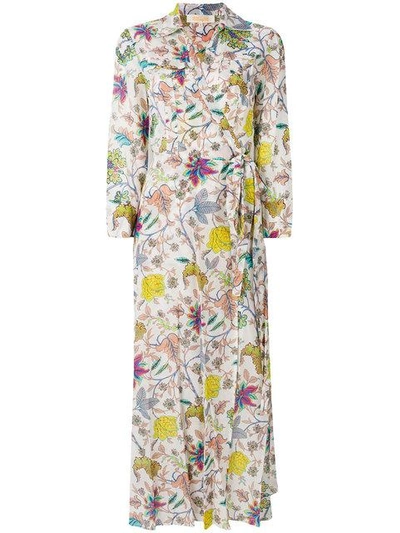Shop Diane Von Furstenberg Dvf  Maxi Wrap Dress - Multicolour