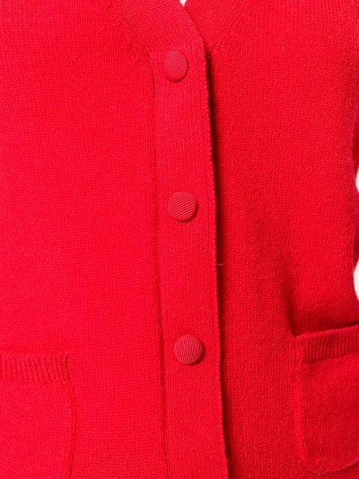 Shop Moncler Cardigan Aus Kaschmir In Red