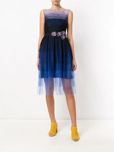 Shop Talbot Runhof Poemas1 Tulle Dress In Blue