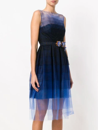 Shop Talbot Runhof Poemas1 Tulle Dress In Blue