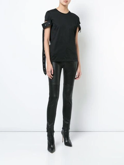 Shop Marques' Almeida Belted T-shirt In Black