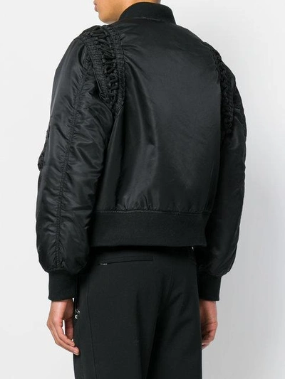 Shop Ktz Laced Up Bomber Jacket - Black