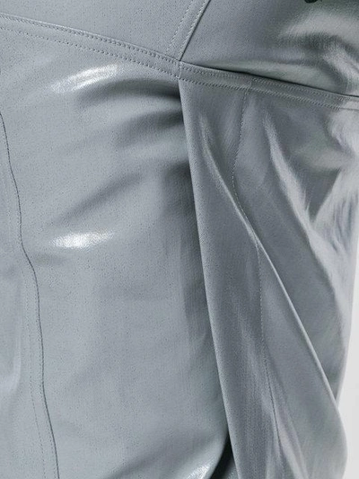Shop Rick Owens Drkshdw Elasticate Vernished Skirt In Grey