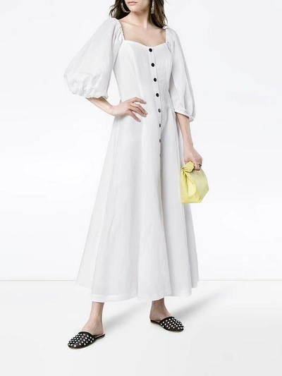 Shop Mara Hoffman Mika Puff Sleeve Linen Blend Dress