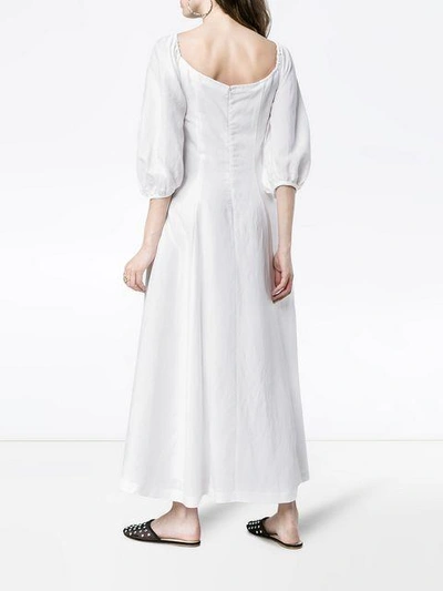 Shop Mara Hoffman Mika Puff Sleeve Linen Blend Dress