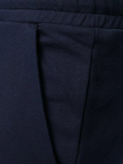 Shop Moncler High Waisted Track Pants - Blue