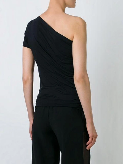 Shop Helmut Lang Assymetric Seamless T-shirt - Black