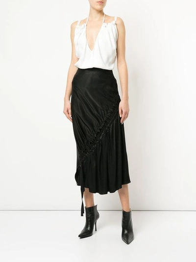 Shop Christopher Esber Gathered Spiral Skirt